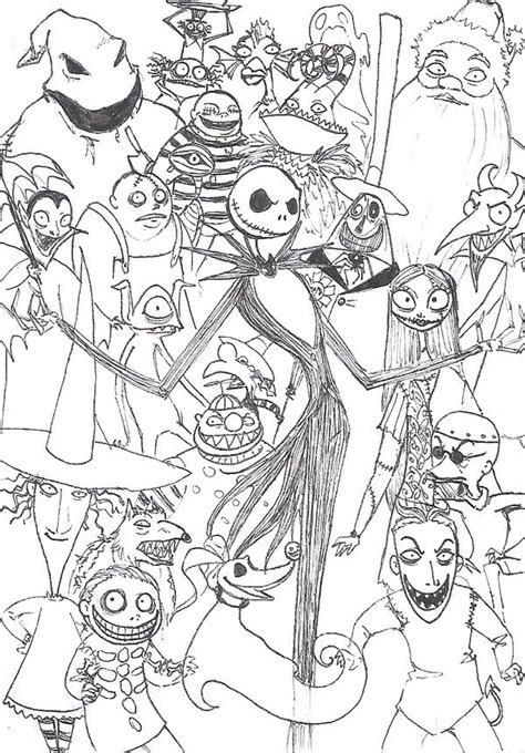 nightmare  christmas coloring pages jack skellington coloring