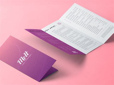 melt spa massage brochure  adam helm  dribbble