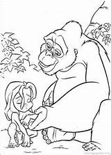Tarzan Gorilla Kleurplaten Malvorlage 1999 Kleuren Stimmen Stemmen sketch template