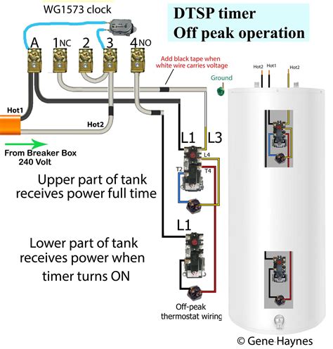 water heater timer wiring diagram