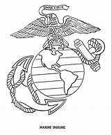 Coloring Pages Marine Forces Armed Corps Force Air Logo Army Printable Military Drawing Corp Sheets Print Marines Colouring Kids Insigne sketch template