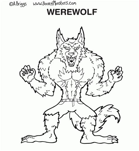 werewolf coloring page coloring home
