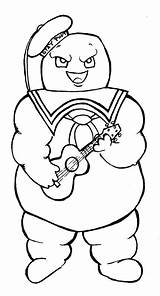 Marshmallow Puft sketch template