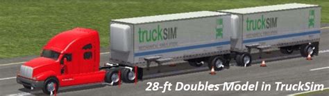 ft double trailer truck model  trucksim  scientific diagram