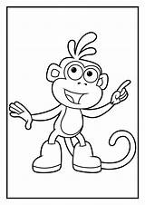 Dora Coloring Pages Boots Diego Explorer Color Little Print Printable Getcolorings sketch template