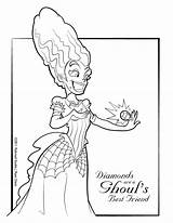 Frankenstein Coloring Bride Sheet Drawing Pages Getdrawings Popular sketch template