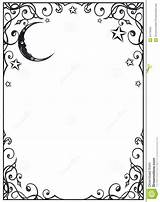 Shadows Wiccan Grimoire Journal Hojas Bos Bordes Filigree Witchcraft Moons Magie Margenes Hoja Wicca Sorcellerie Decoradas Livres Colouring Bullet 1027 sketch template