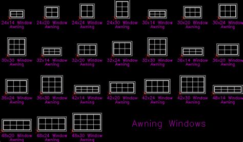 awning windows  dimensions dwg elevation  autocad designs cad