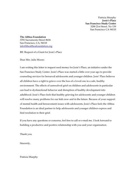 write  business grant letter allingham script