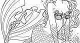 Coloring Pages Mermaid Intricate Realistic Nature Getdrawings Drawing Getcolorings Printable sketch template