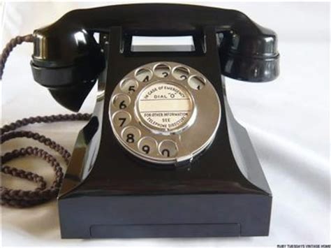 vintage gpo black bakelite telephone retro dial phone etsy