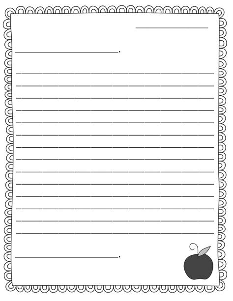 letter writing template  kids  creative template