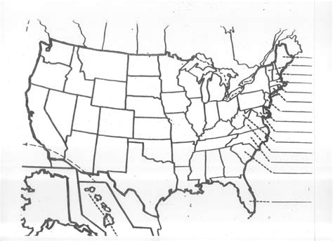 printable united states map test printable  maps