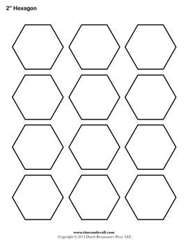 hexagon templates   sizes   links   lot