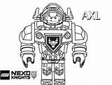 Nexo Axl Caballero Roboter Ninjago Shark Knight Impressionante Brickshow Colorironline Legos Categorias sketch template