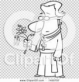 Mendel Pea Gregor Friar Holding Plant Illustration Cartoon Man sketch template