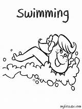 Schwimmen Ausmalbilder Coloringhome Swiming Drawings Swimmer sketch template