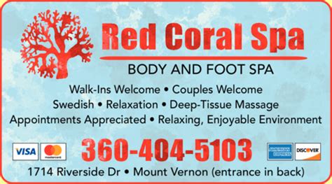 red coral spa mount vernon wa skagit directory