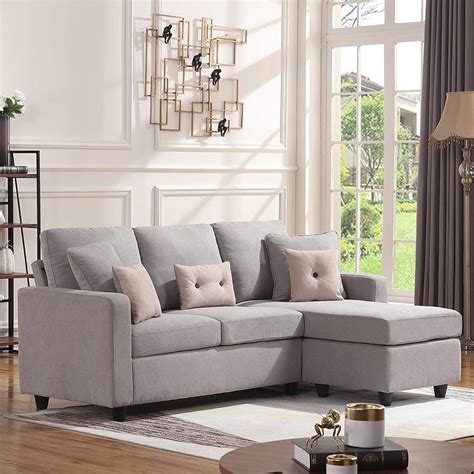 Honbay Sectional Sofa Convertible L Shaped Couch With Reversible