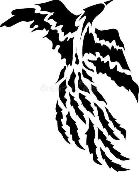 phoenix bird tattoo stock vector image  ornament image