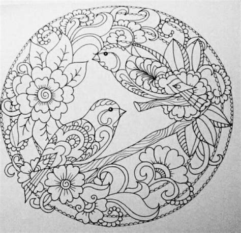 birds coloring pages bordado mandalas ilustraciones mandalas