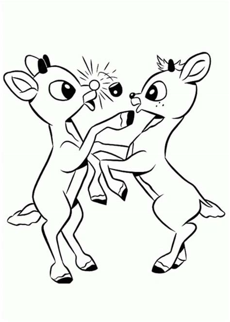 rudolph  clarice playing coloring page color luna
