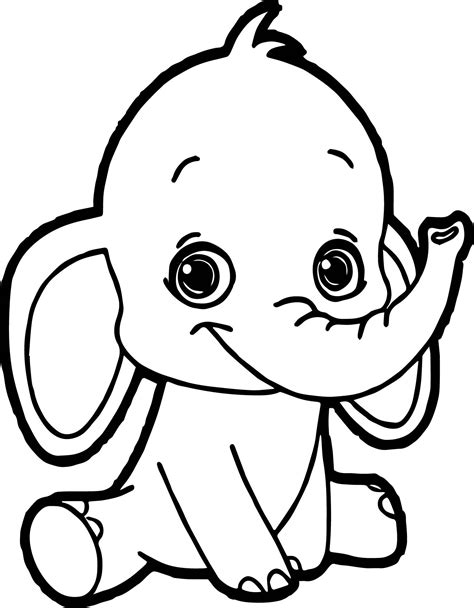 ideas  cute baby elephant coloring pages home family