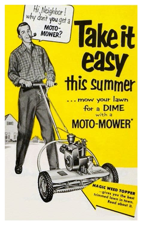 Mid Century Mowing — Hi Neighbor Why Don’t You Mind Your