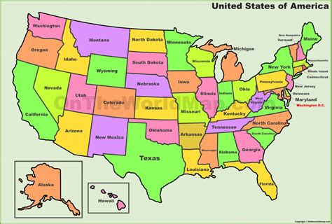 basic printable map   united states printable  maps