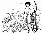 David Coloring Shepherd Boy Pages His Sheep Kids Sheeps Color Colouring Sketch Printable Kidsplaycolor Playing Boys Template Bible Getcolorings Story sketch template
