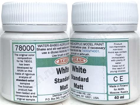 white standard matt ml