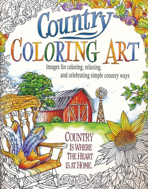 country coloring art  collection  intricate designs featuring