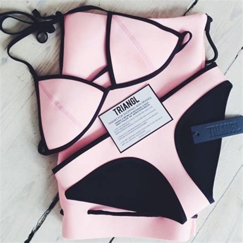 Swimwear Triangl Bikini Pink Swimwear Sosexy Tiangl