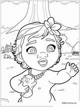 Pages Coloring Moana Princess Disney Line Drawing Printable Adults Kids sketch template