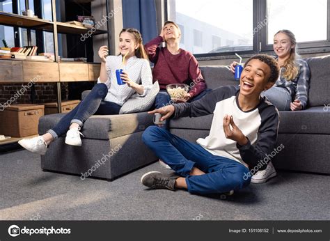 teenagers watching  stock photo  natashafedorova