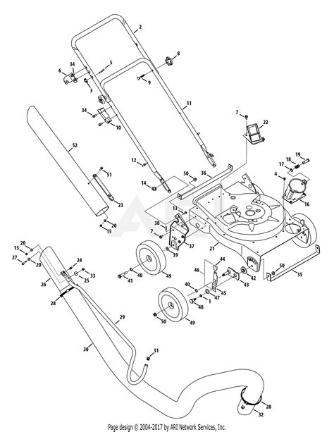 troy bilt   chipper shredder vac  csv    parts diagram