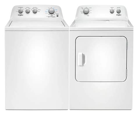 whirlpool top load washer  electric dryer set  white  home depot canada