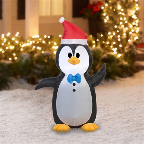 pictures penguin inflatable christmas decorations gemmy ft