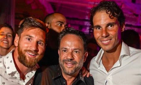 In Pics Rafael Nadal Lionel Messi Bump Into Each Other