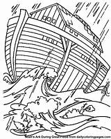 Coloring Flood Designlooter Ark Noahs Storm Bible Sheets sketch template