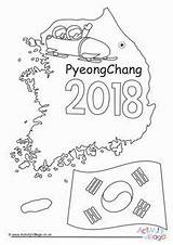 Winter Olympics Colouring Pyeongchang Choose Board Olympic sketch template