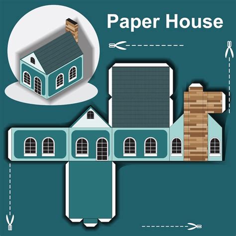 premium vector paper house template