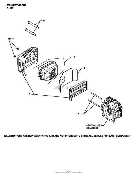 kohler xt  hop   ft lbs gross torque parts diagram  exhaust group xt