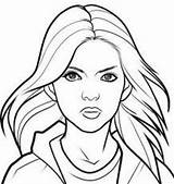 Coloring Face Pages Girl Portrait Kids Hunger Games Human Drawing Printable Woman People Faces Girls Realistic Color Print Book Underwood sketch template