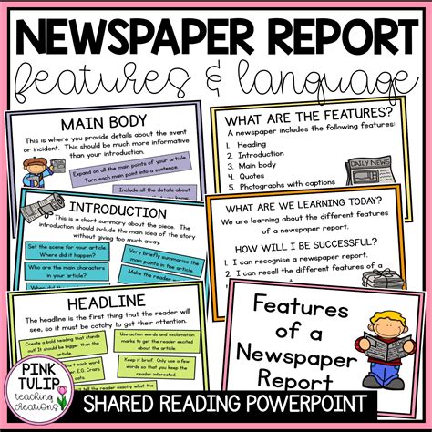 explaining   features   newspaper report