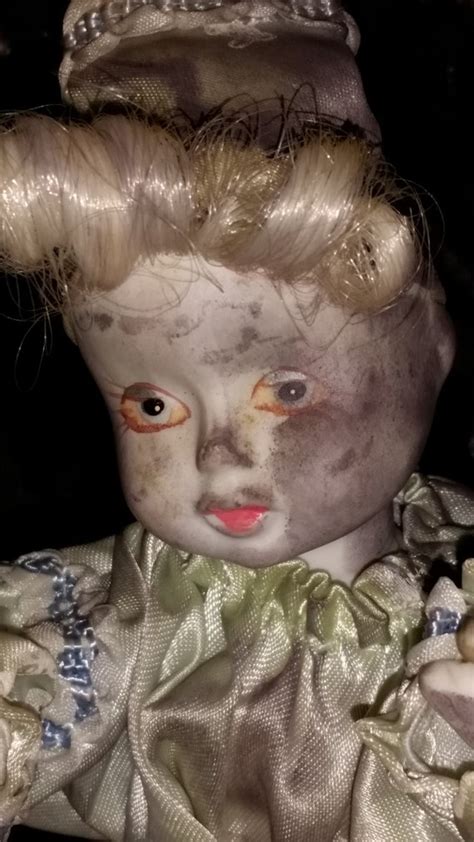 haunted porcelain doll creepy spooky by themysticalmaven