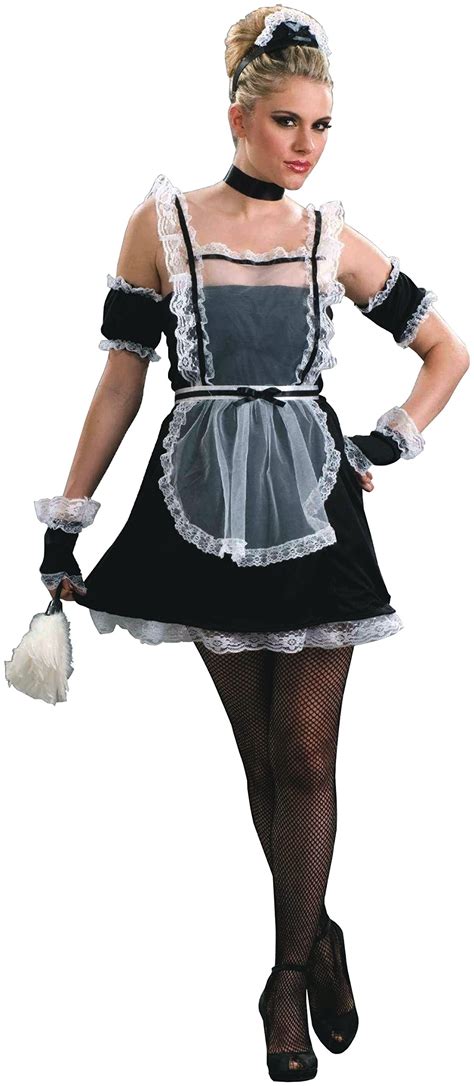 sexy french chamber maid costume dress outfit adult women black white