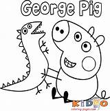 Coloring Pig Dinosaur Peppa Gerald Kidocoloringpages sketch template