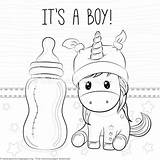 Coloring Pages Unicorn Boy Cute Animals Baby Cartoon Boys Getcoloringpages sketch template