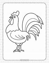Rooster Coloring Pages Printable sketch template
